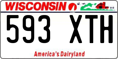 WI license plate 593XTH