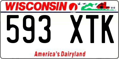WI license plate 593XTK