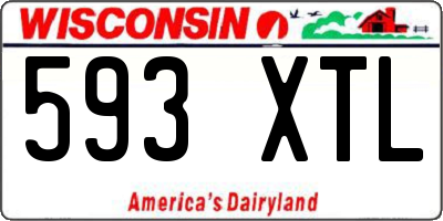 WI license plate 593XTL