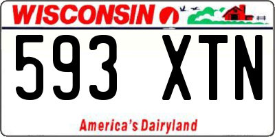 WI license plate 593XTN