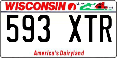 WI license plate 593XTR