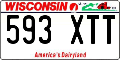 WI license plate 593XTT