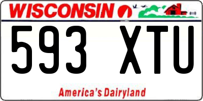 WI license plate 593XTU
