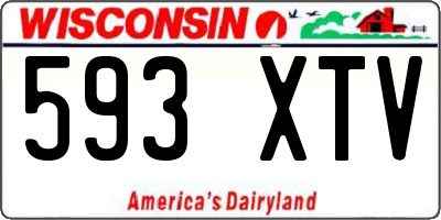 WI license plate 593XTV