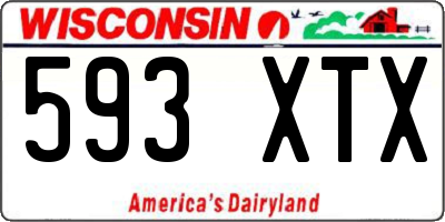 WI license plate 593XTX