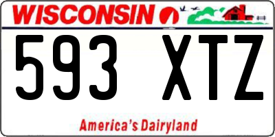 WI license plate 593XTZ