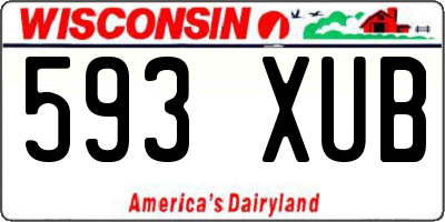 WI license plate 593XUB