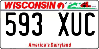 WI license plate 593XUC