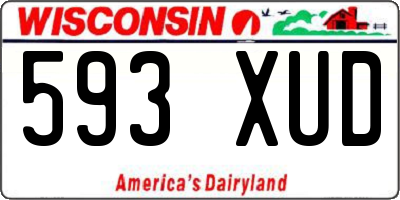WI license plate 593XUD