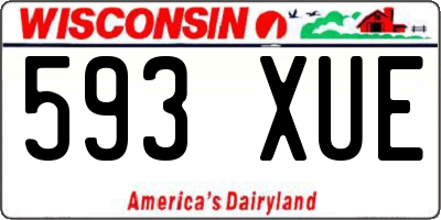 WI license plate 593XUE