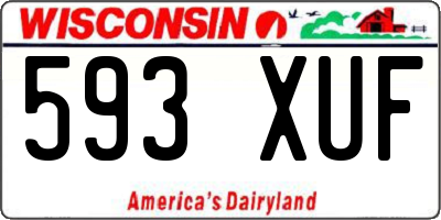 WI license plate 593XUF