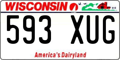 WI license plate 593XUG