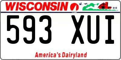 WI license plate 593XUI