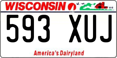 WI license plate 593XUJ