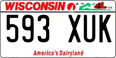 WI license plate 593XUK
