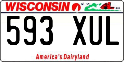 WI license plate 593XUL