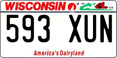 WI license plate 593XUN
