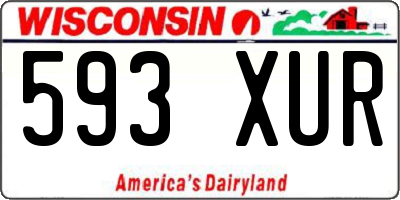 WI license plate 593XUR