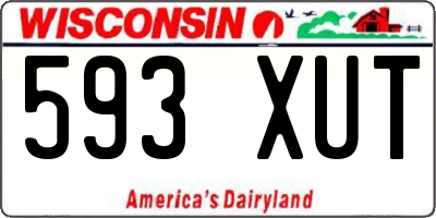 WI license plate 593XUT