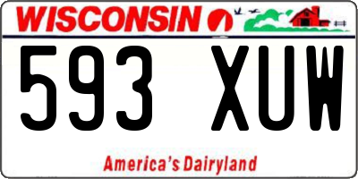 WI license plate 593XUW