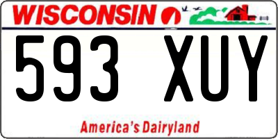 WI license plate 593XUY