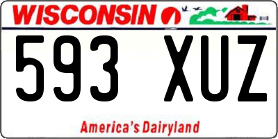WI license plate 593XUZ