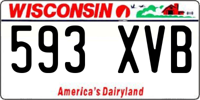 WI license plate 593XVB
