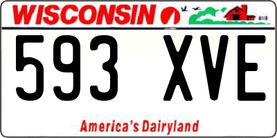 WI license plate 593XVE