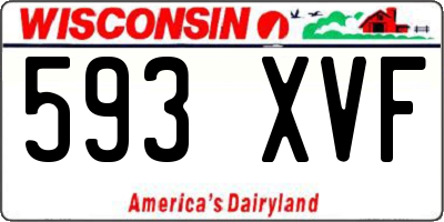 WI license plate 593XVF