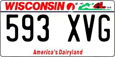 WI license plate 593XVG