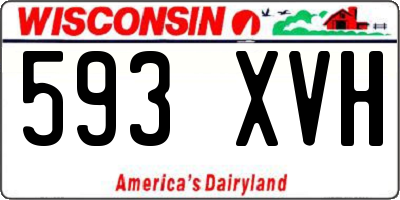 WI license plate 593XVH
