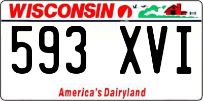 WI license plate 593XVI