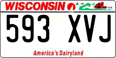 WI license plate 593XVJ