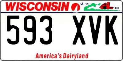 WI license plate 593XVK