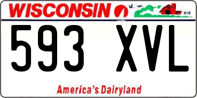 WI license plate 593XVL