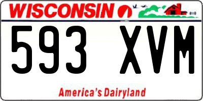 WI license plate 593XVM