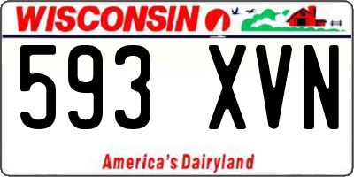 WI license plate 593XVN