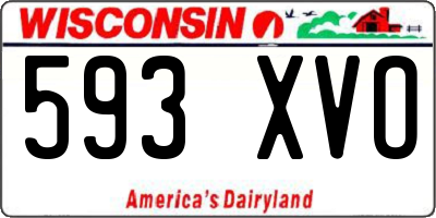 WI license plate 593XVO