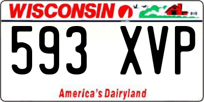 WI license plate 593XVP