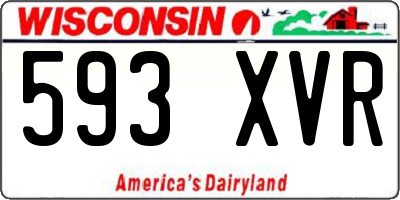 WI license plate 593XVR
