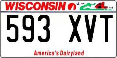 WI license plate 593XVT