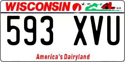 WI license plate 593XVU