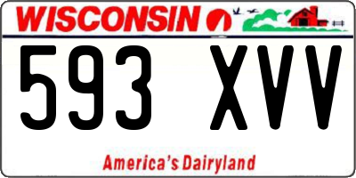 WI license plate 593XVV
