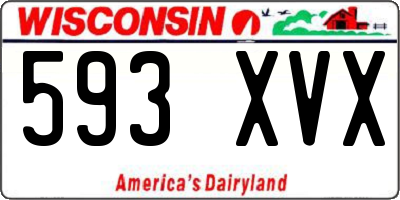 WI license plate 593XVX
