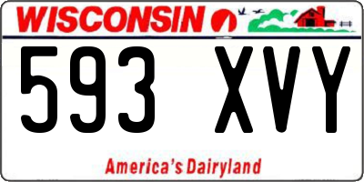 WI license plate 593XVY