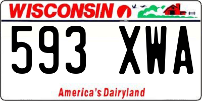 WI license plate 593XWA