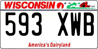 WI license plate 593XWB