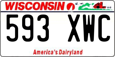 WI license plate 593XWC