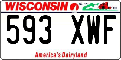 WI license plate 593XWF