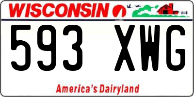 WI license plate 593XWG